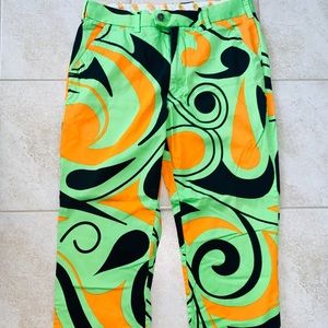Loudmouth Green & Orange Swirl Pants